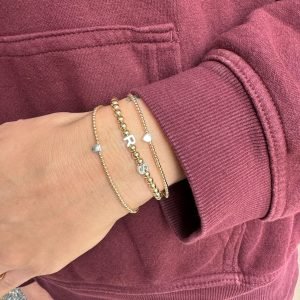 Luxe Lucky in Love | Gold Filled, Sterling Silver Bracelet (2mm beads)