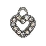Diamanté Heart Silver +&pound;1.00