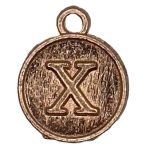 Rose Gold Letter Circle Pendant +&pound;0.70